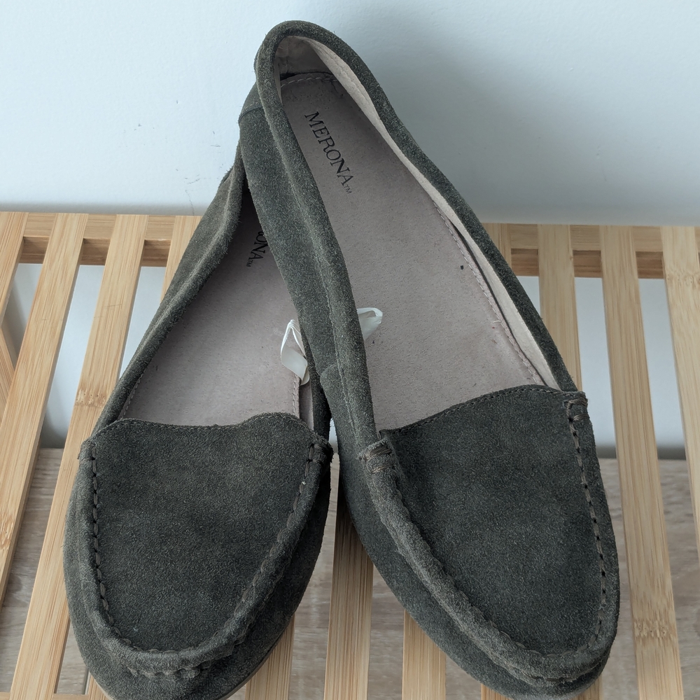 Merona Women's Suede Loafers - Dark Gray